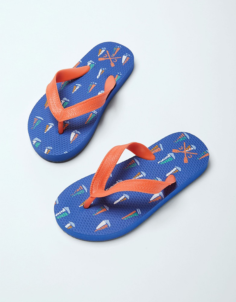 Boy's Printed Flip Flops from Crew Clothing Company