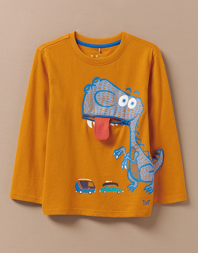 Long Sleeve Dino Car T-Shirt