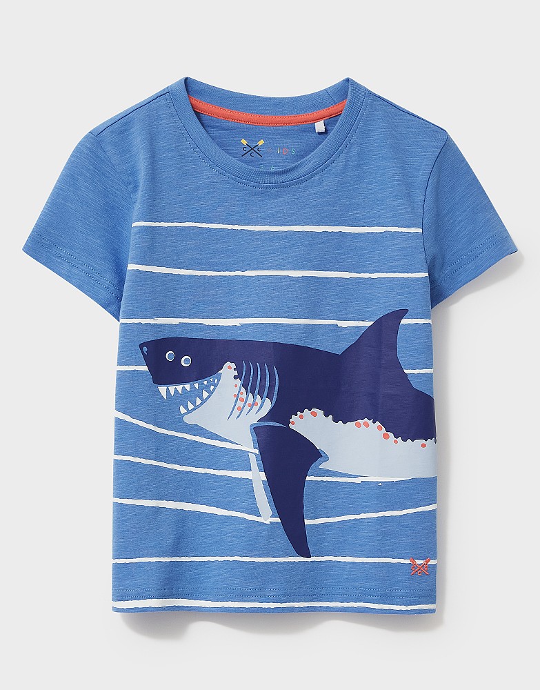 Boys' Shark Stripe Graphic T-Shirt from Crew Clothing Company