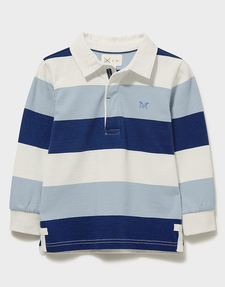 Boy's Heritage Stripe Rugby Shirt from Crew Clothing Company