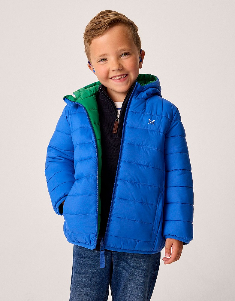 Reversible Lightweight Lowther Jacket in Blue and Green