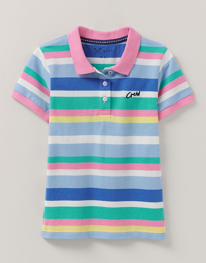 Classic Fit Stripe Pique Polo Shirt