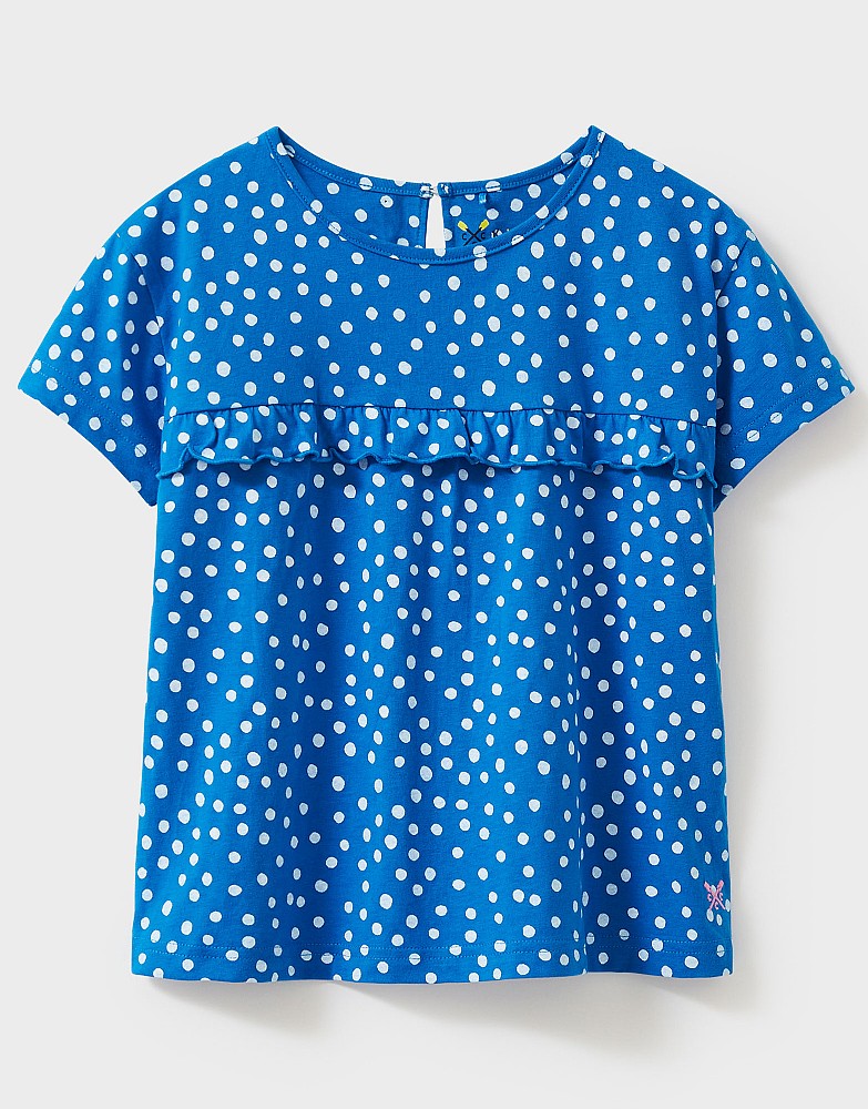 Polka Dot A-Line Frill T-Shirt