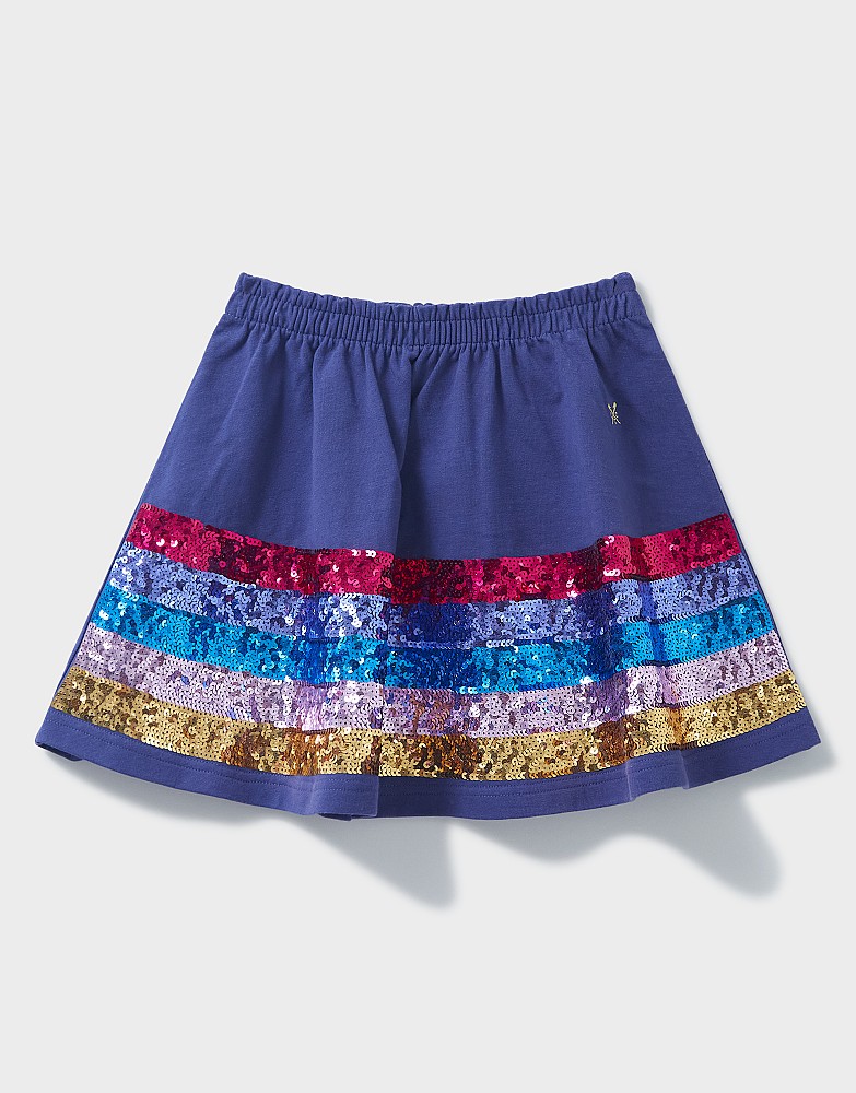 Sequin Stripe Rainbow Skirt
