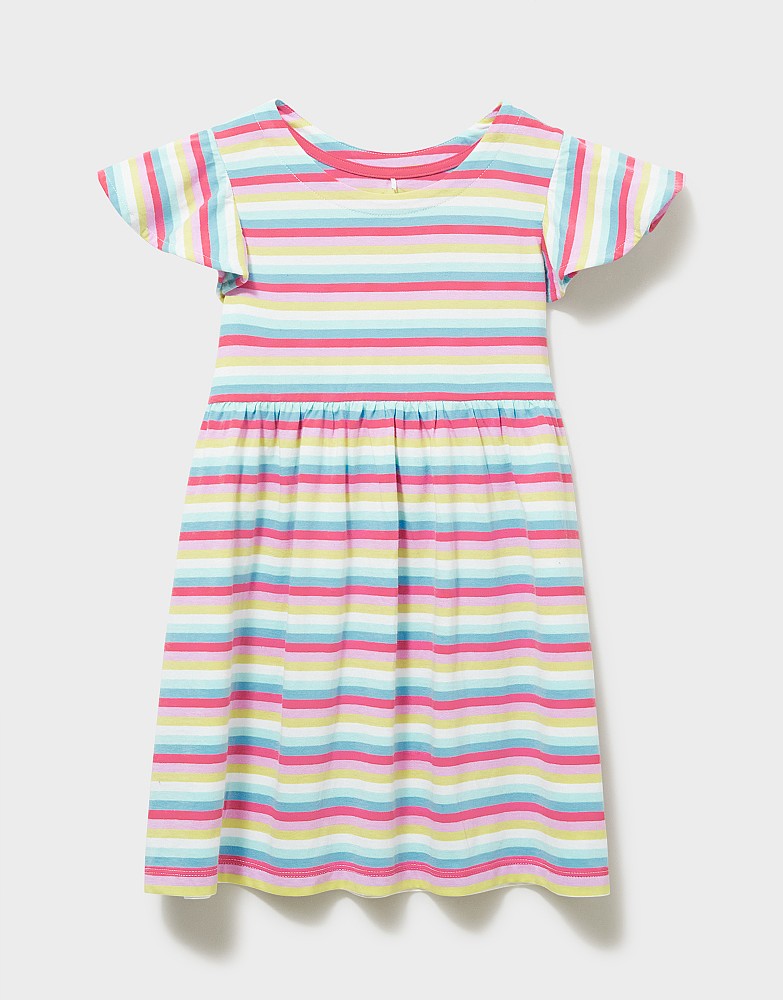 Short Sleeve Jersey Stripe Dress