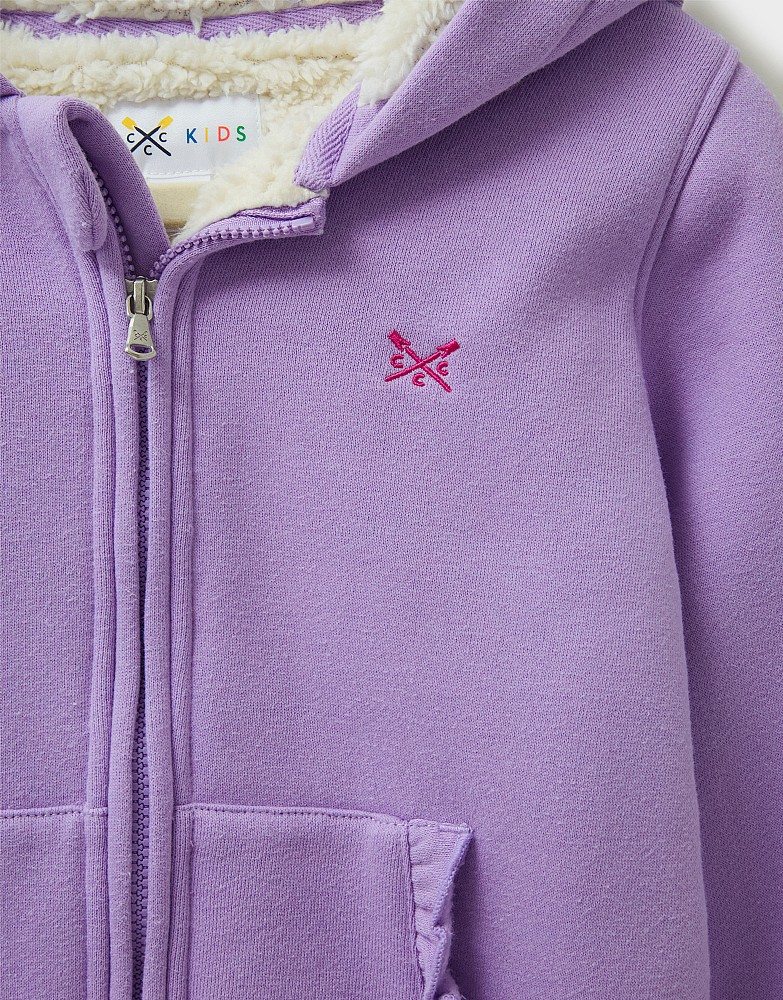 Girls fur lined clearance hoodie