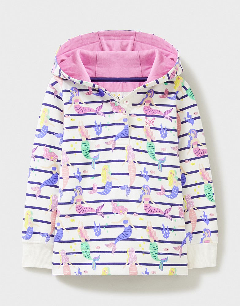 Hooded Half Button Sweatshirt