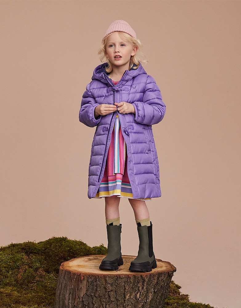 Lilac puffer jacket with hood online