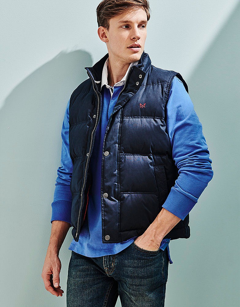 Men's Ridley Gilet in Navy from Crew Clothing Company
