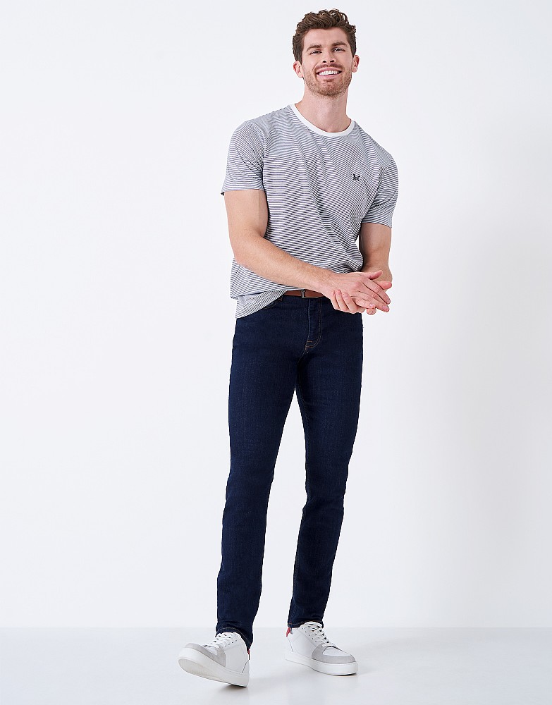 Men's Spencer Slim Leg Jean in Indigo Blue from Crew Clothing Company