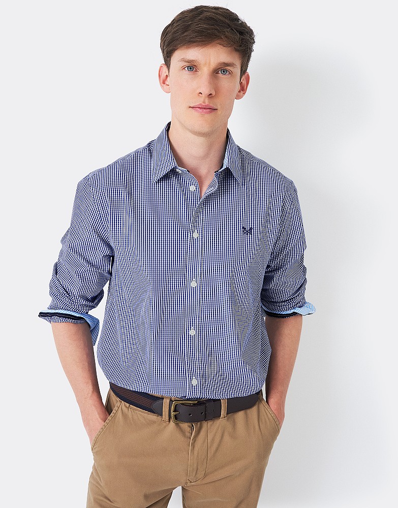 Men's Crew Classic Fit Micro Gingham Shirt from Crew Clothing Company ...