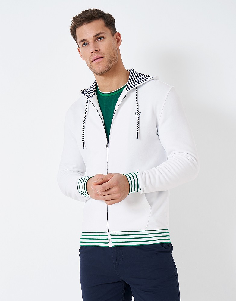 Mens white zip hot sale up hoodie