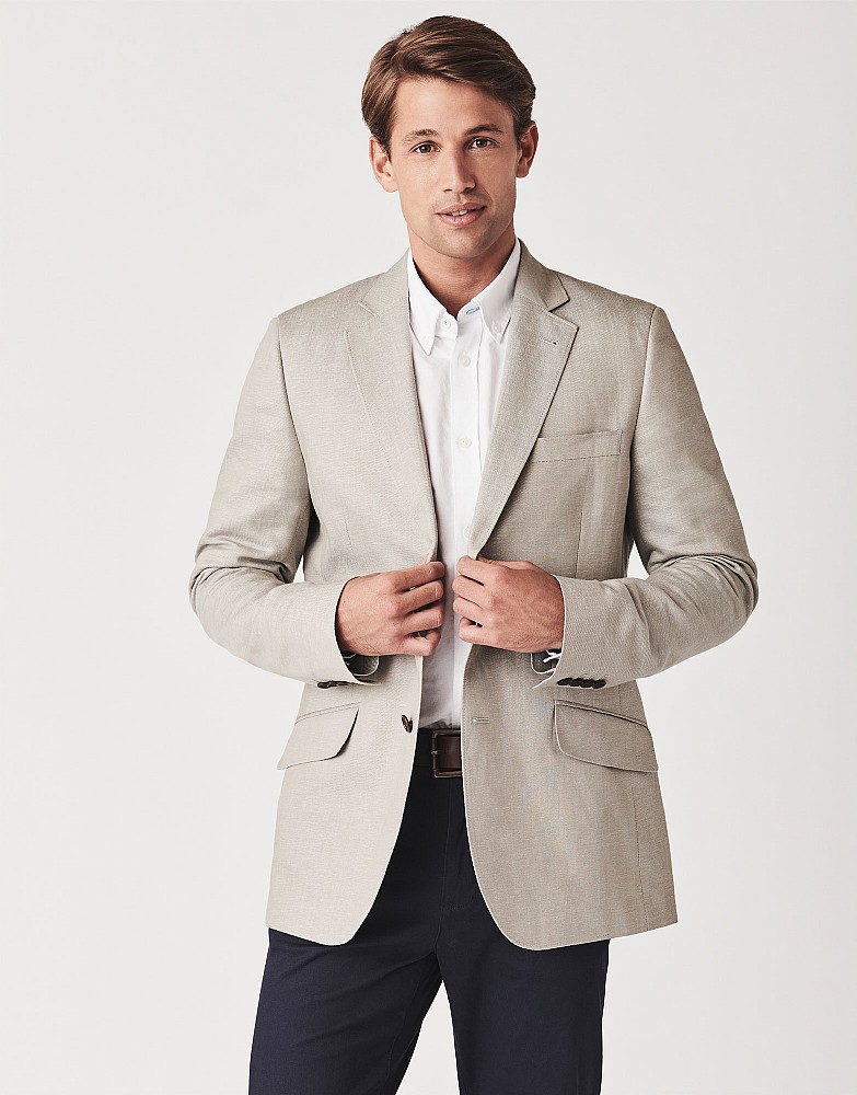 Men's Cotton Linen Blazer from Crew Clothing Company