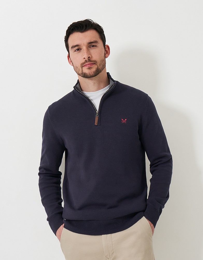 Knitted half zip jumper best sale