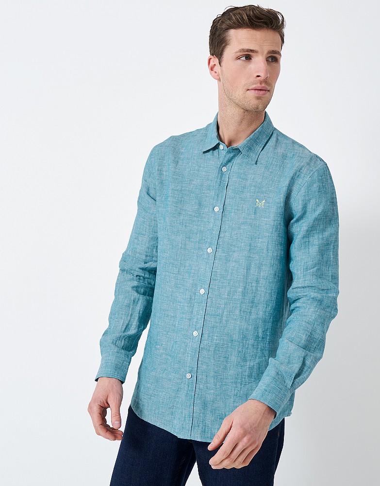 Men's Long Sleeve Linen Shirt from Crew Clothing Company