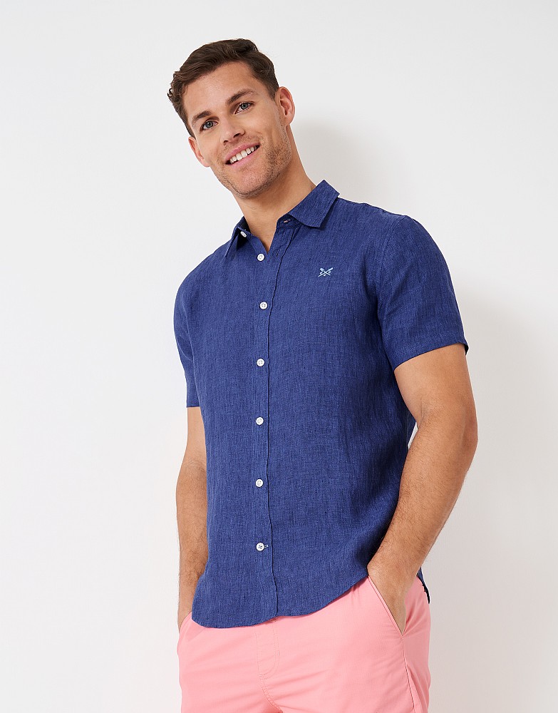 Men's Short Sleeve Linen Shirt from Crew Clothing Company