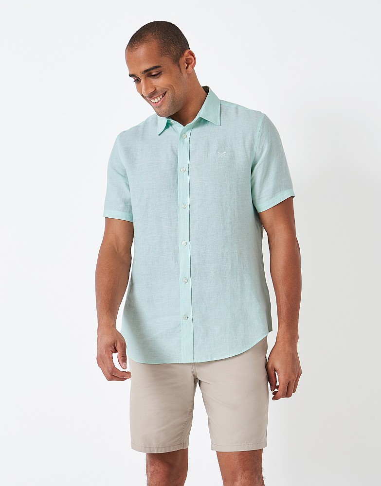 Men's Short Sleeve Linen Shirt from Crew Clothing Company