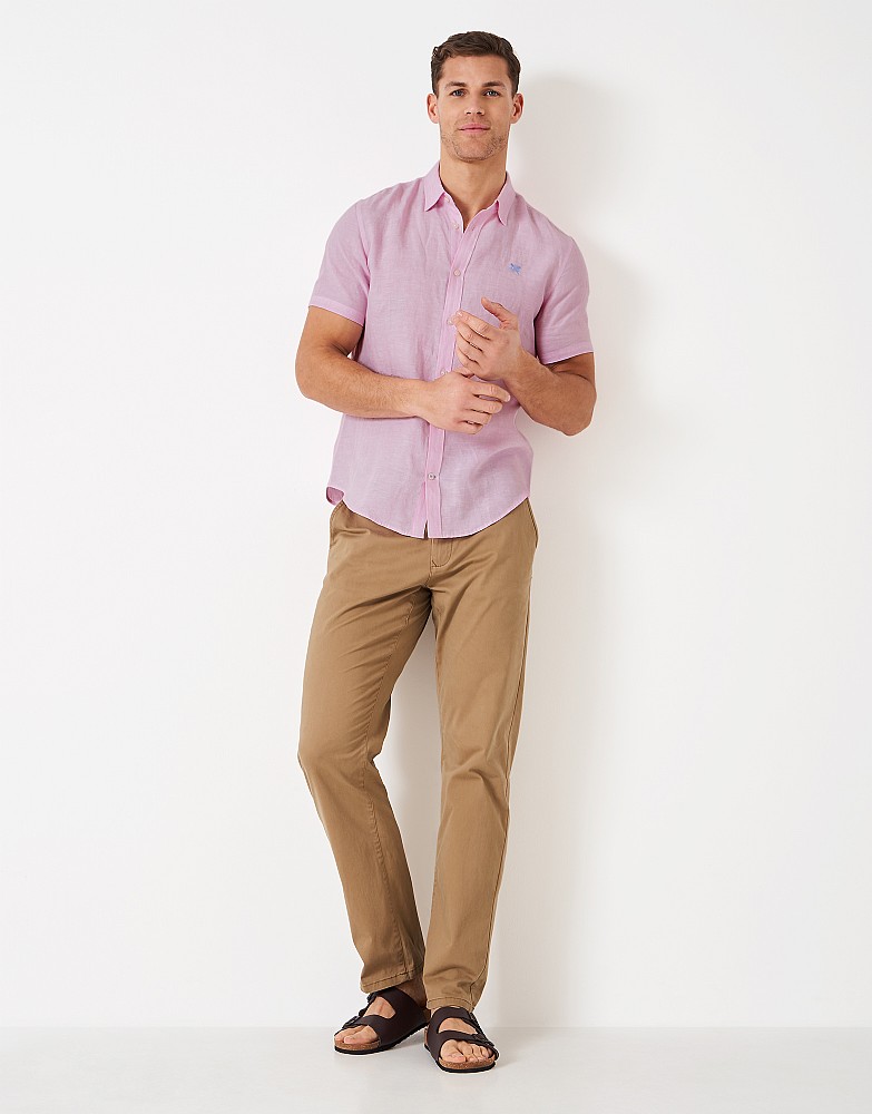 Buy Arrow Men Light Pink Spread Collar Striped Formal Shirt - NNNOW.com