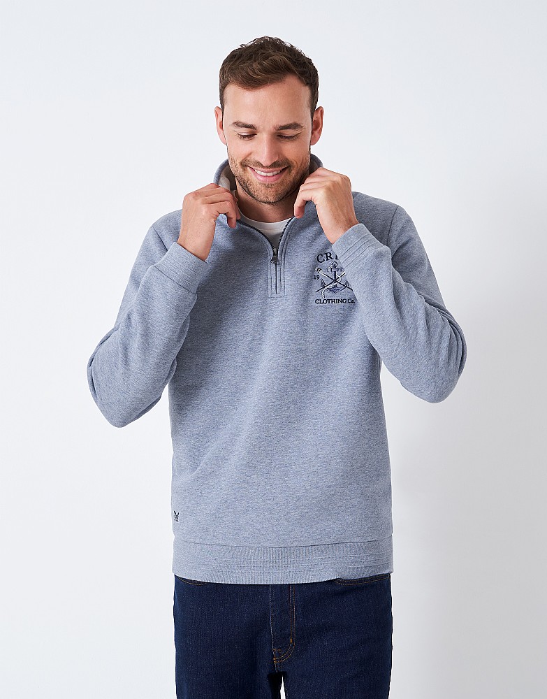 Men's Graphic Half Zip Sweatshirt from Crew Clothing Company
