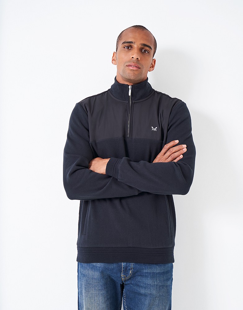 Men's Interlock Pique Hybrid Sweatshirt from Crew Clothing Company