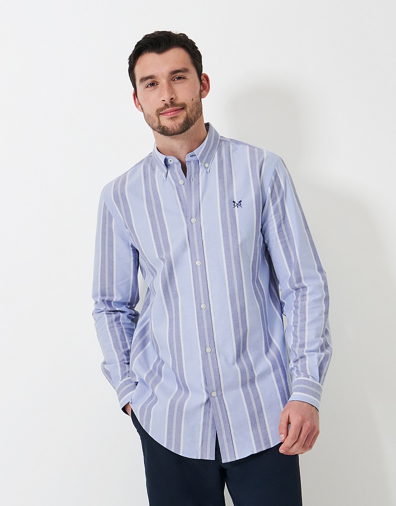 Long Sleeve Oxford Stripe Classic Fit Shirt