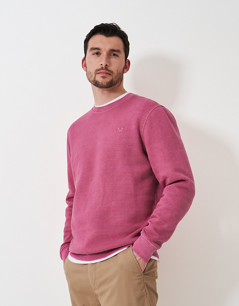 Garment Dye Crew Neck Sweatshirt