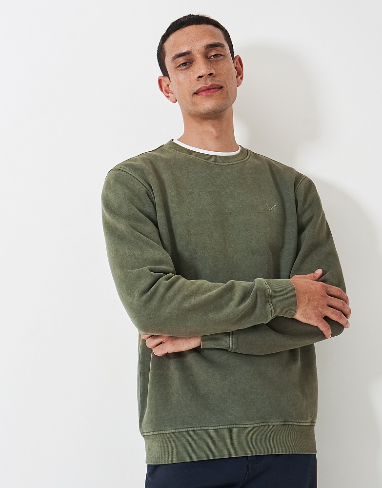 Garment Dye Crew Neck Sweatshirt