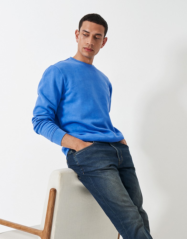 Garment Dye Crew Neck Sweatshirt