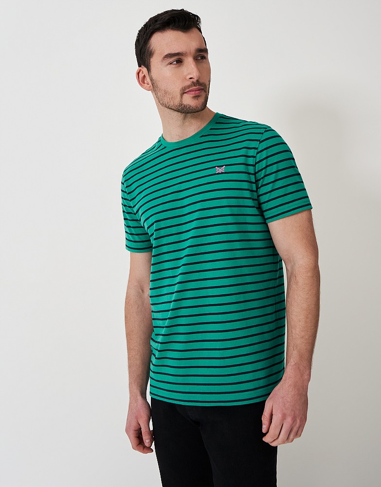 Signature cotton shirt navy stripe