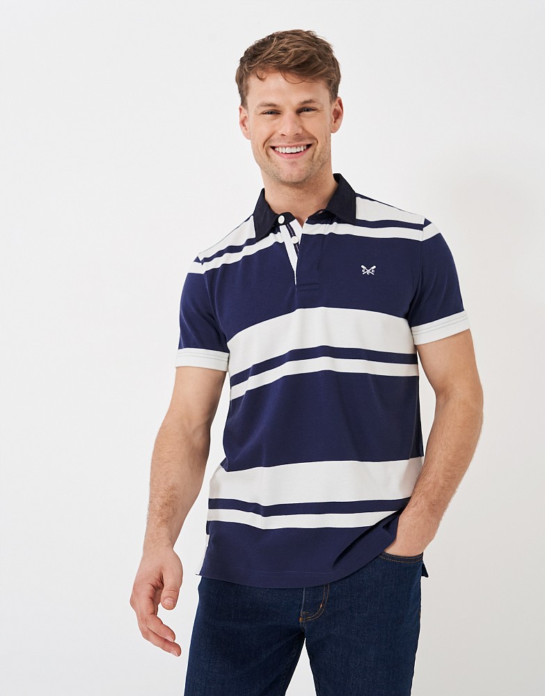 Short Sleeve Banded Stripe Rugby Shirt