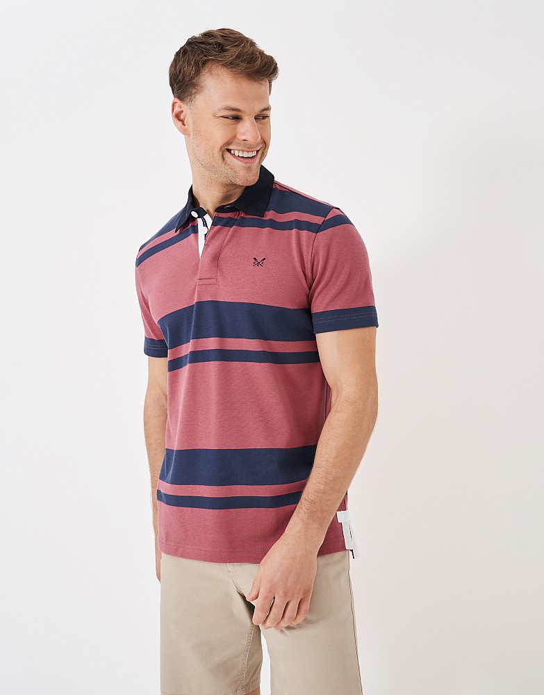 Short Sleeve Banded Stripe Rugby Shirt