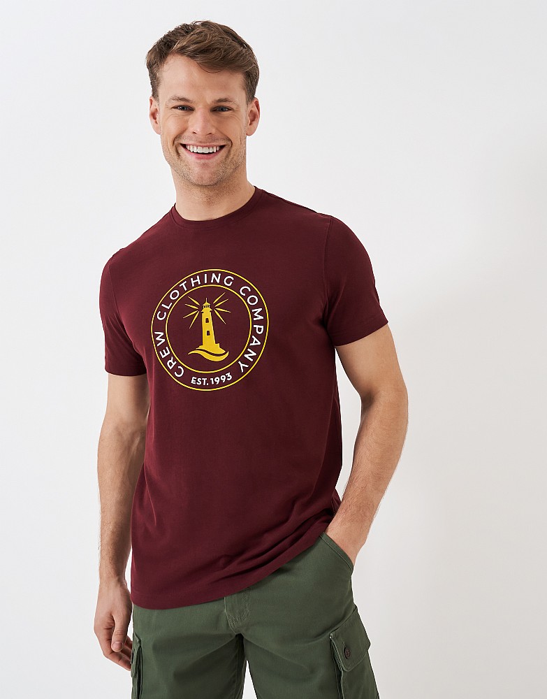 Printed Lighthouse Graphic T-Shirt