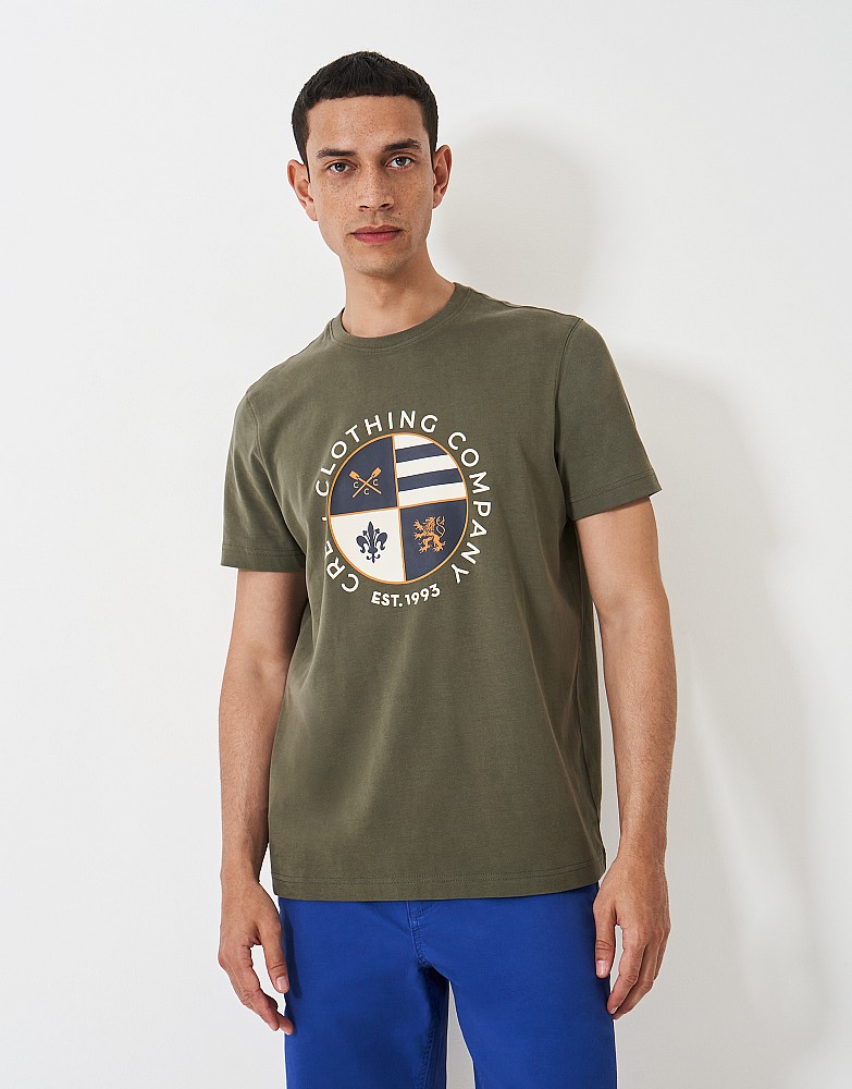 Printed Crew Crest Graphic T-Shirt