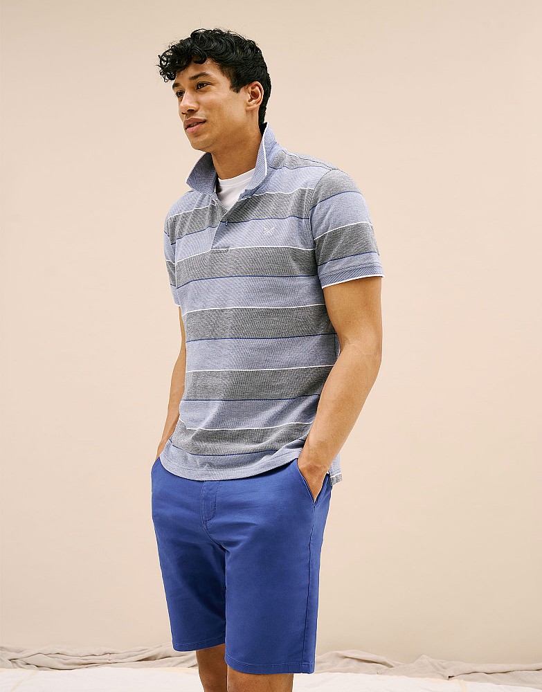 Oxford Yarn Dyed Stripe Pique Polo Shirt