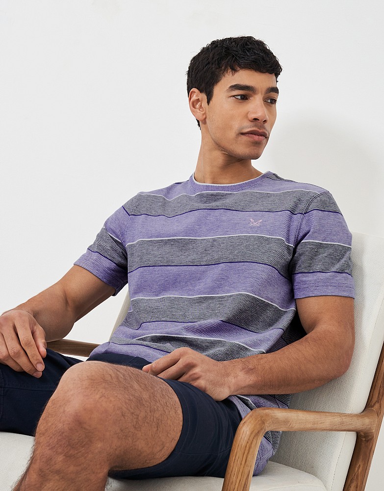 Oxford Yarn Dye Stripe Pique T-Shirt