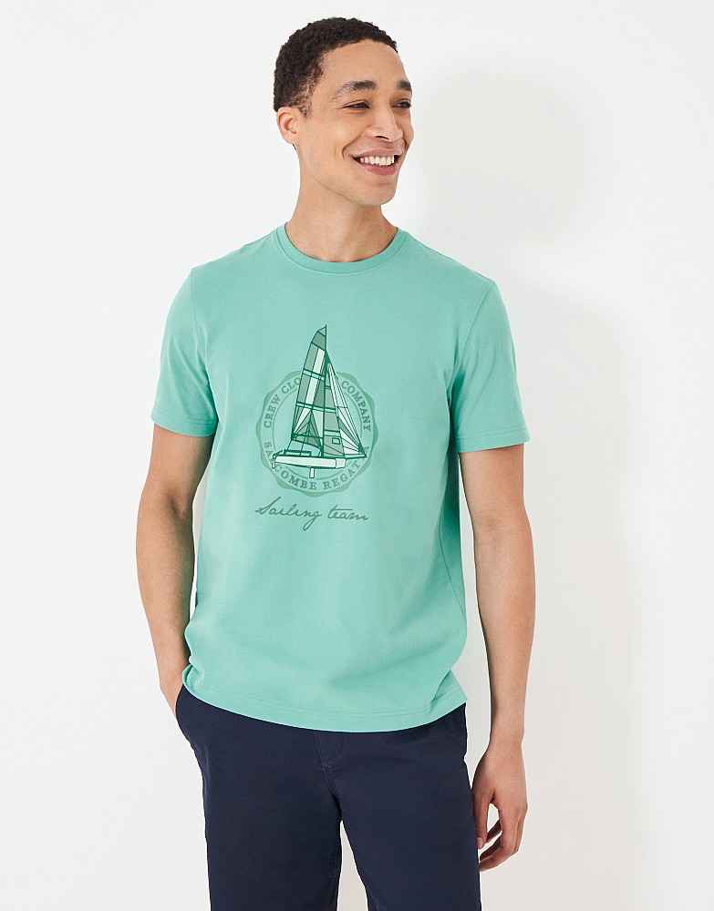 Printed Sailing Boat T-Shirt