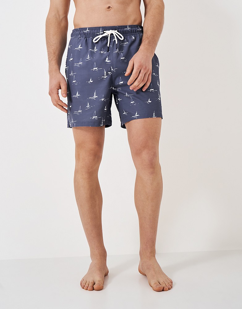 Conversational Boat Print Swim Shorts