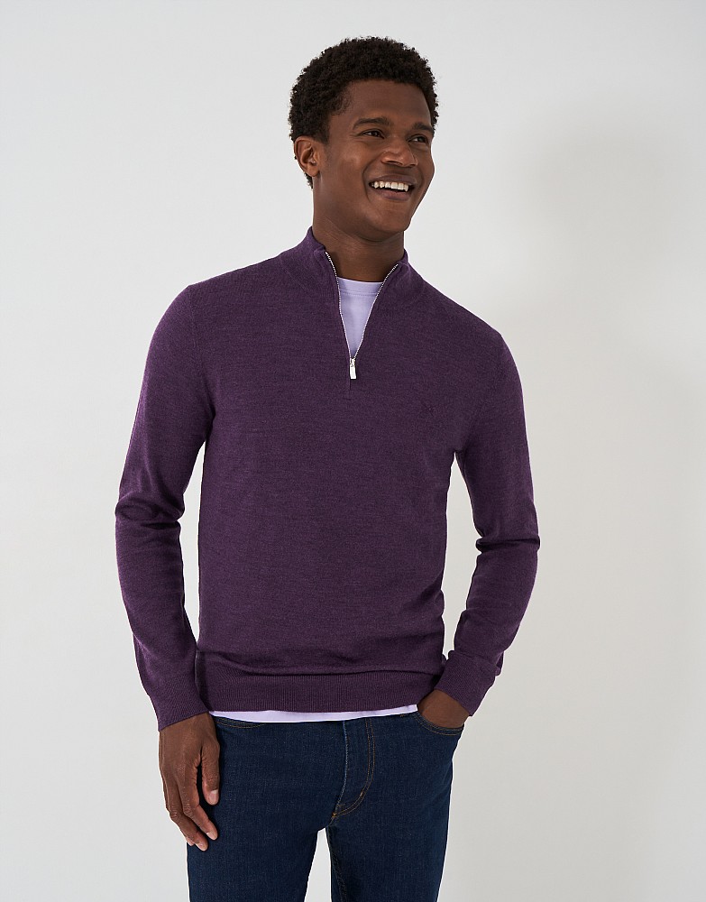 Merino wool half zip best sale