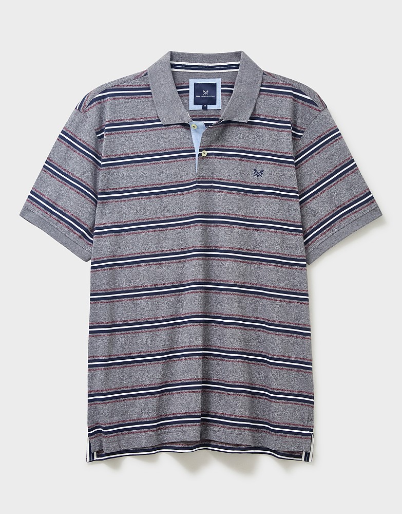 Jaspe Stripe Jersey Polo Shirt