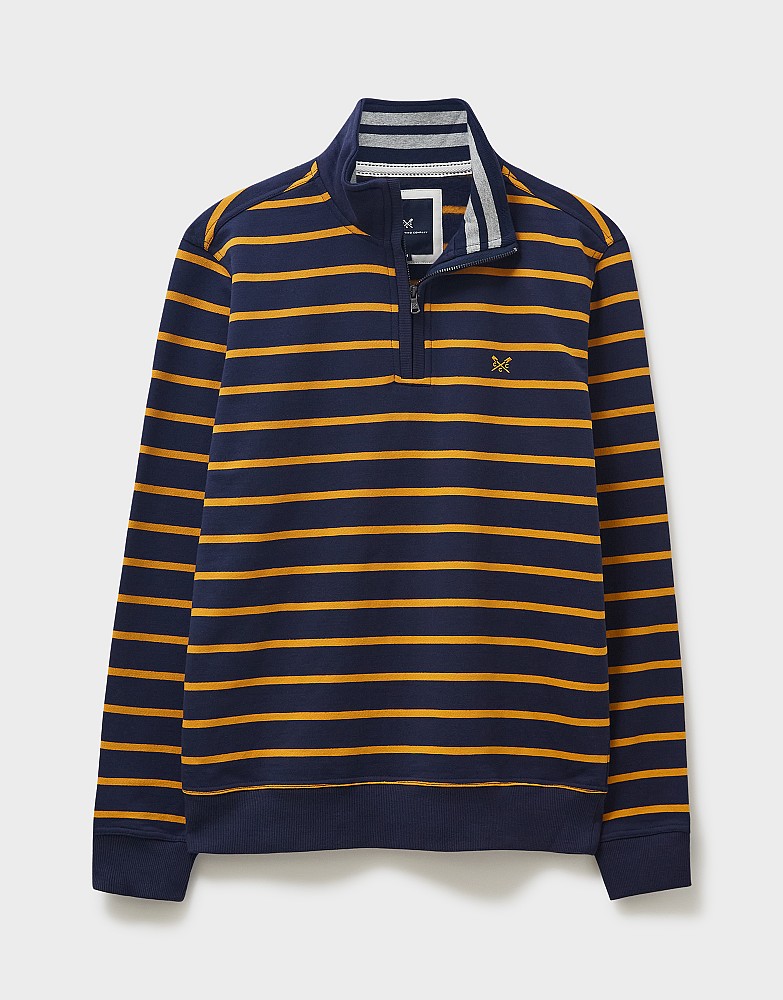 Half Zip Stripe Sweatshirt