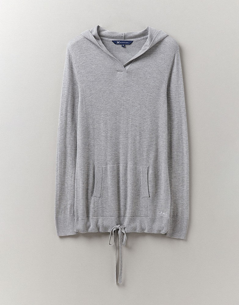 Long grey hoodie top womens