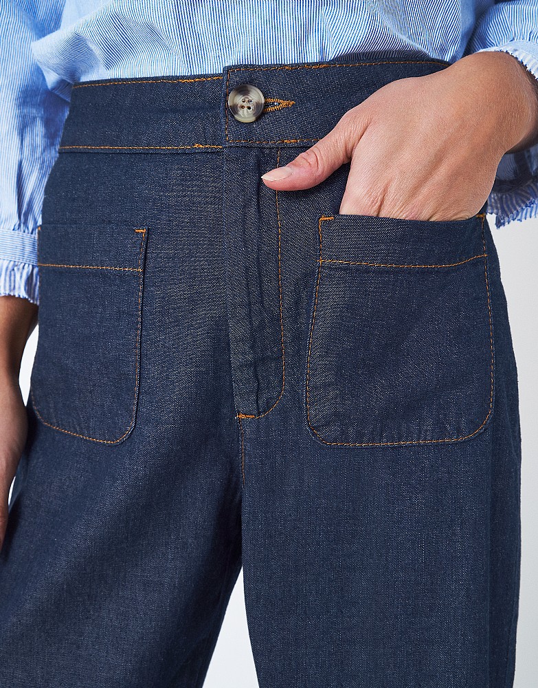 Linen Patch Pocket Trousers  Pants  Men