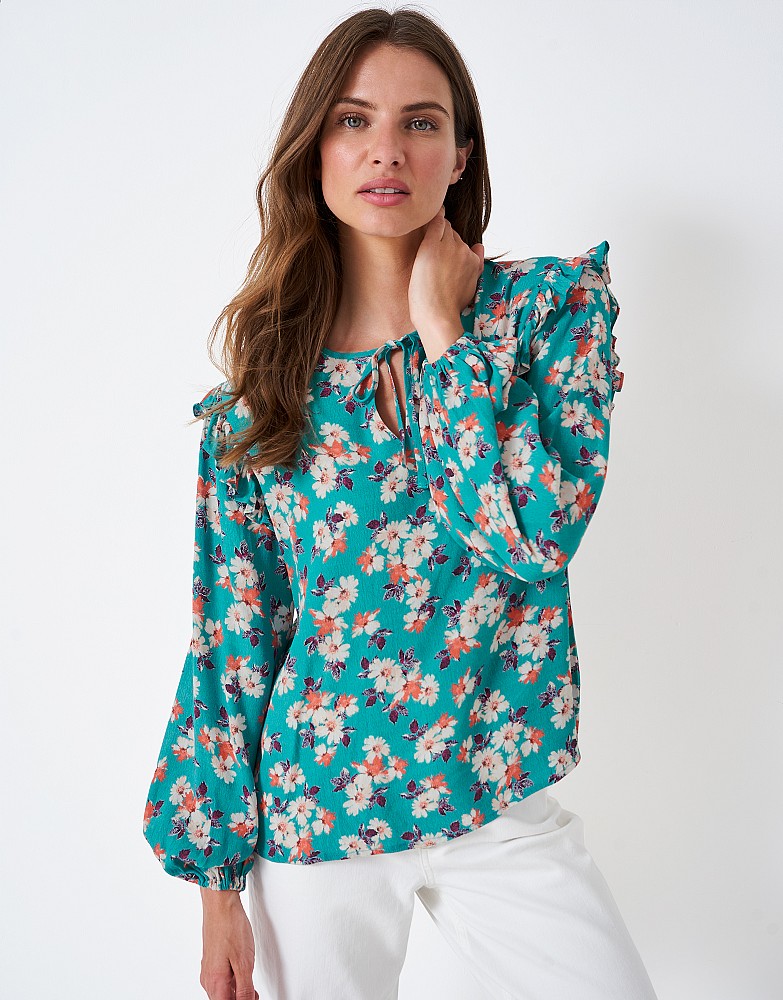 Women's Gia Frill Sleeve Blouse from Crew Clothing Company