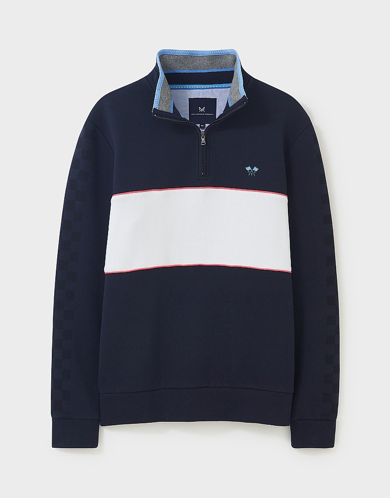 Men's Williams Racing Colour Block Half Zip Sweatshirt from Crew