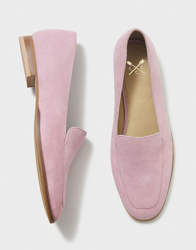 Pink suede loafers on sale womens