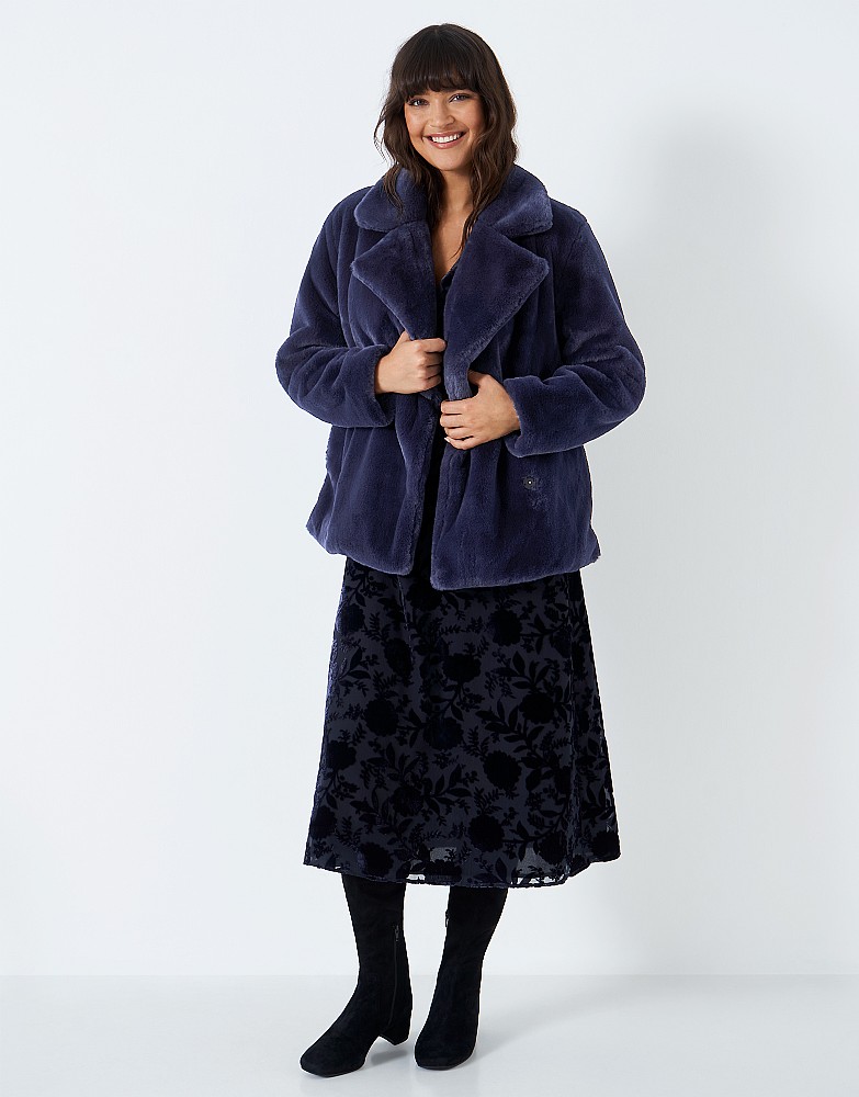 Women s Faux Fur Coat from Crew Clothing Company