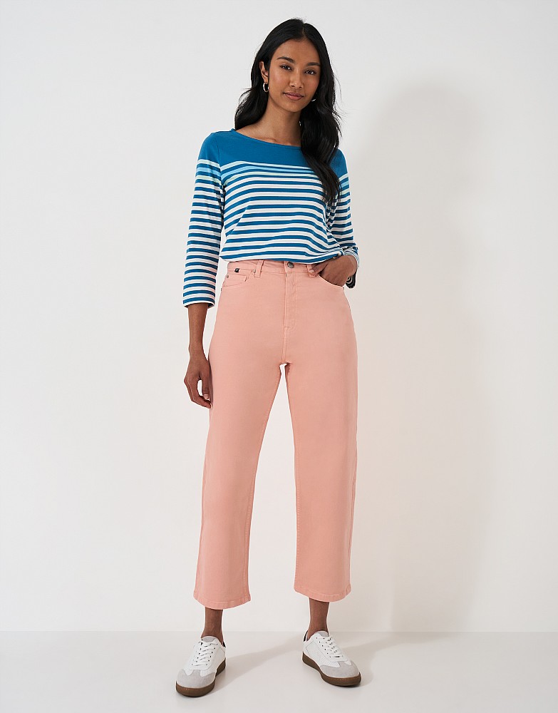 Cropped Straight Leg Jeans