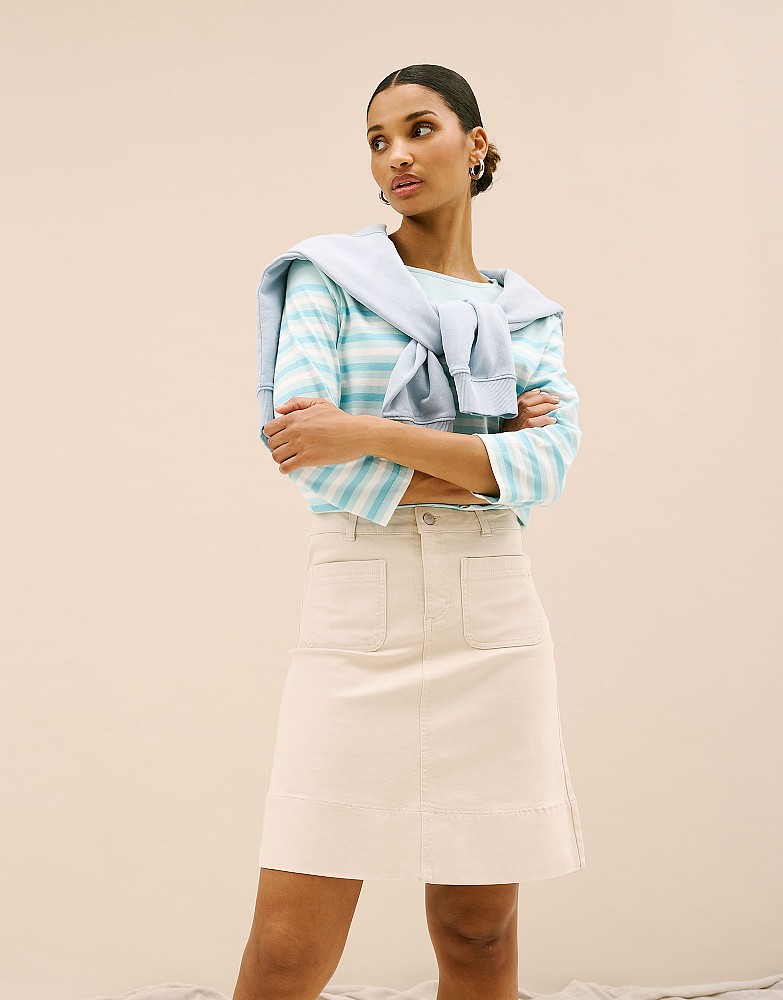 Analee Twill Patch Pocket Skirt