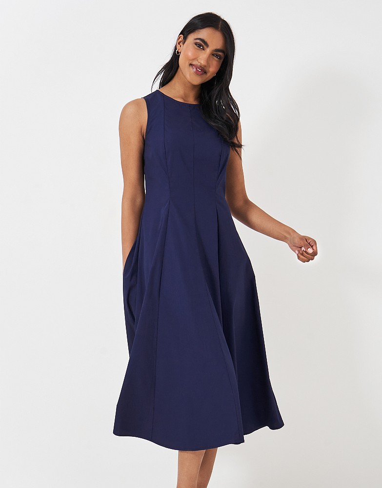 Women's Sleeveless Fit And Flare Dress from Crew Clothing Company