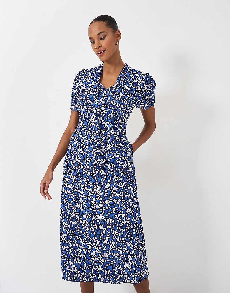 Women's Laurie Tie Neck Tea Dress from Crew Clothing Company